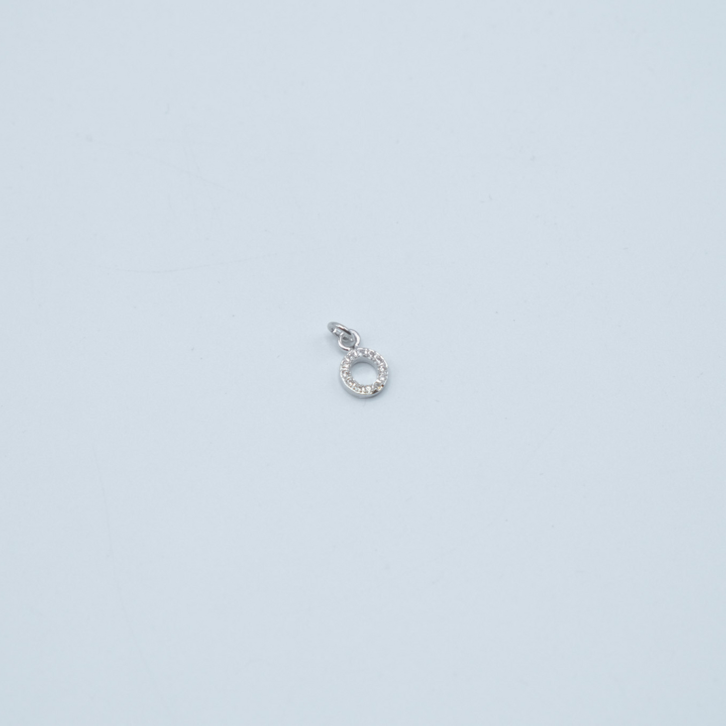 Jewel Letter Charm - Silver