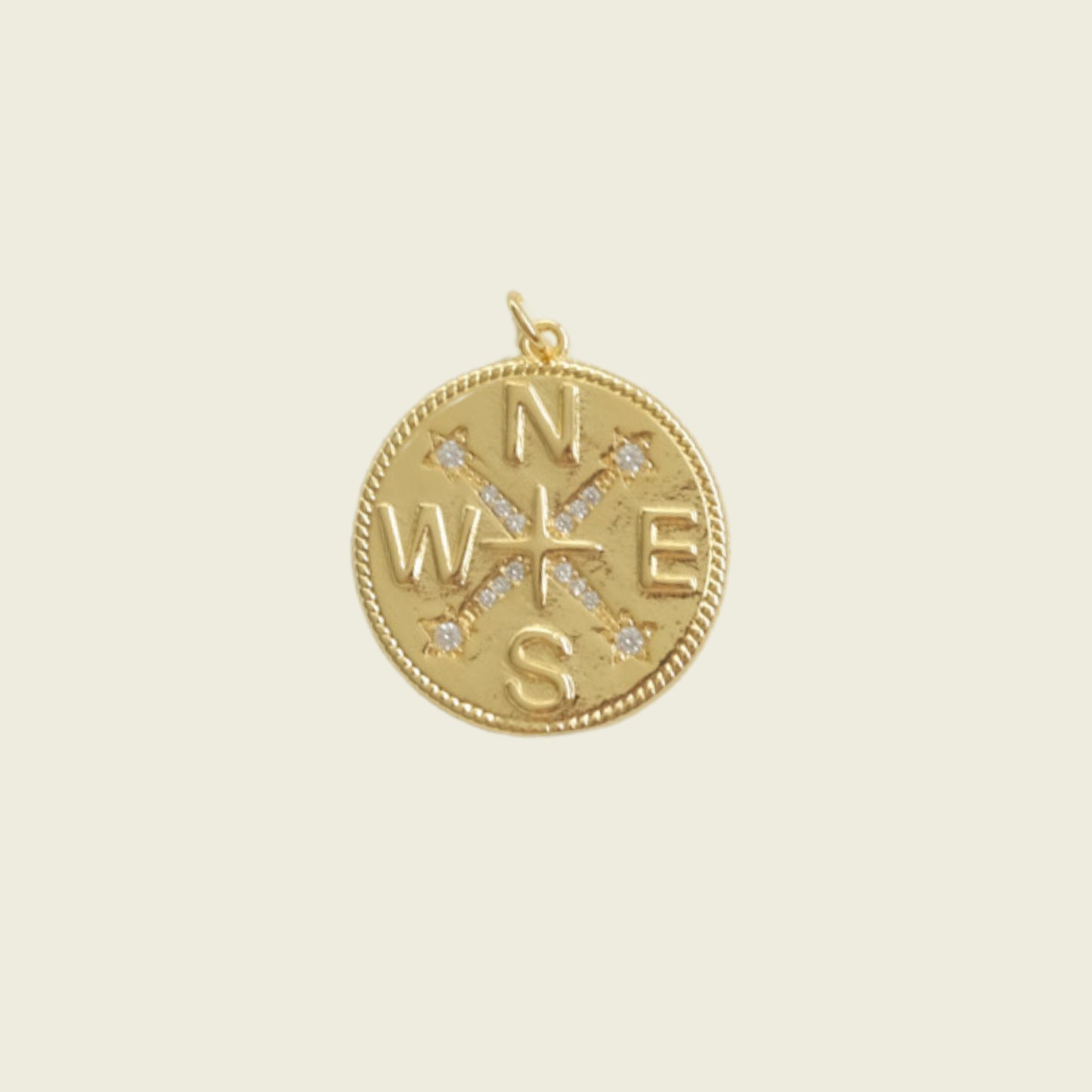 Large Compass Charm