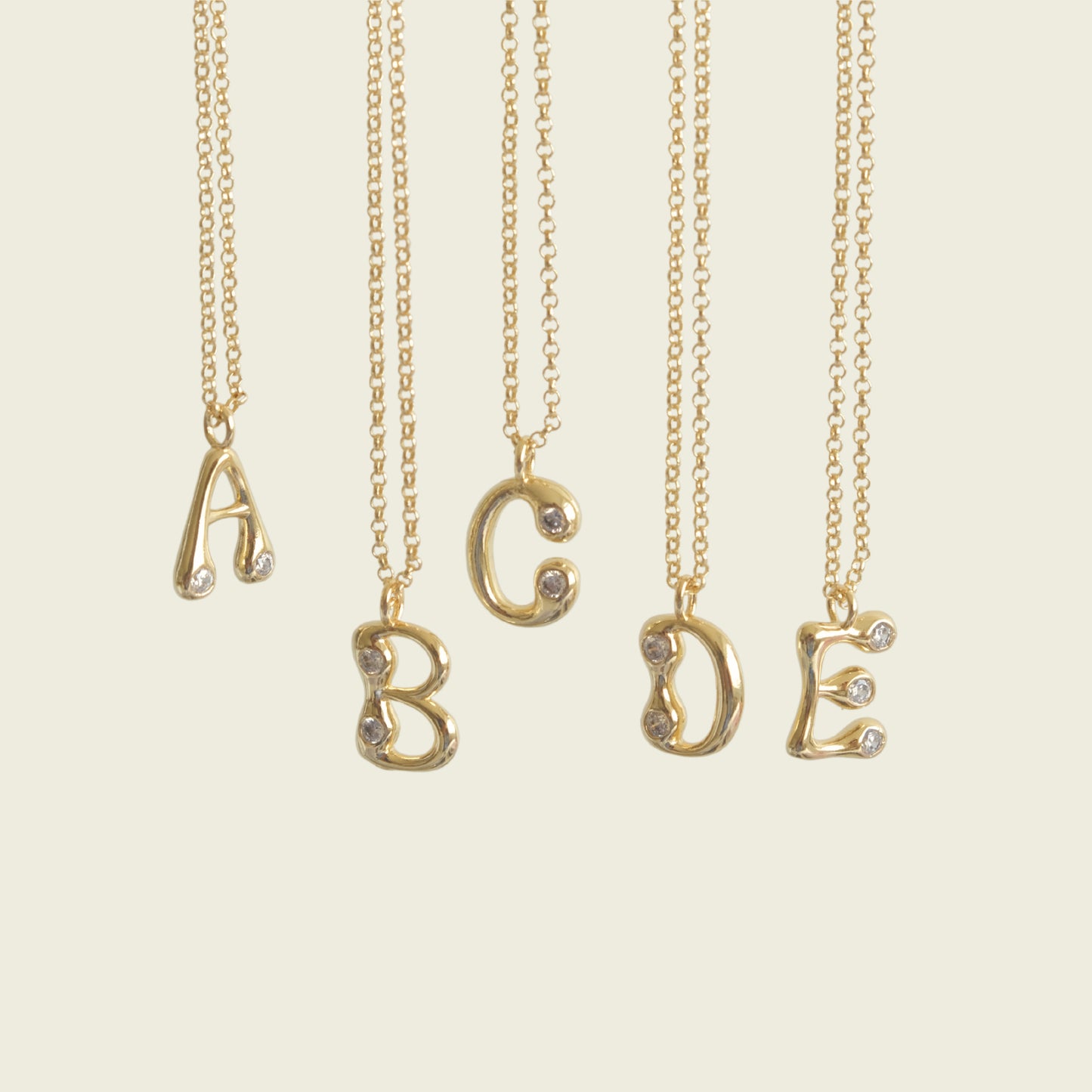 Gaudi Letter Initial Necklace