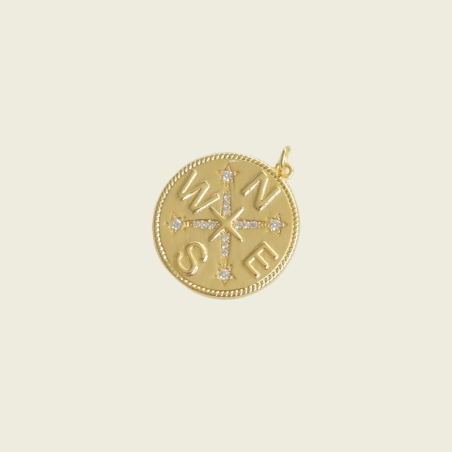 Large Compass Charm