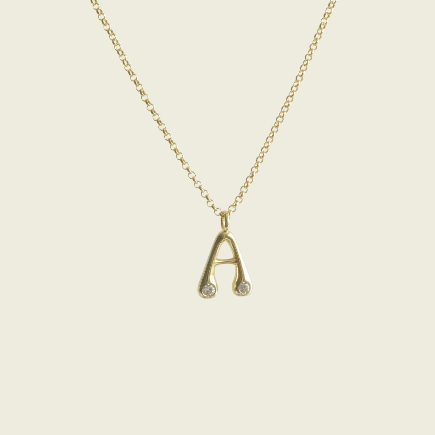 Gaudi Letter Initial Necklace