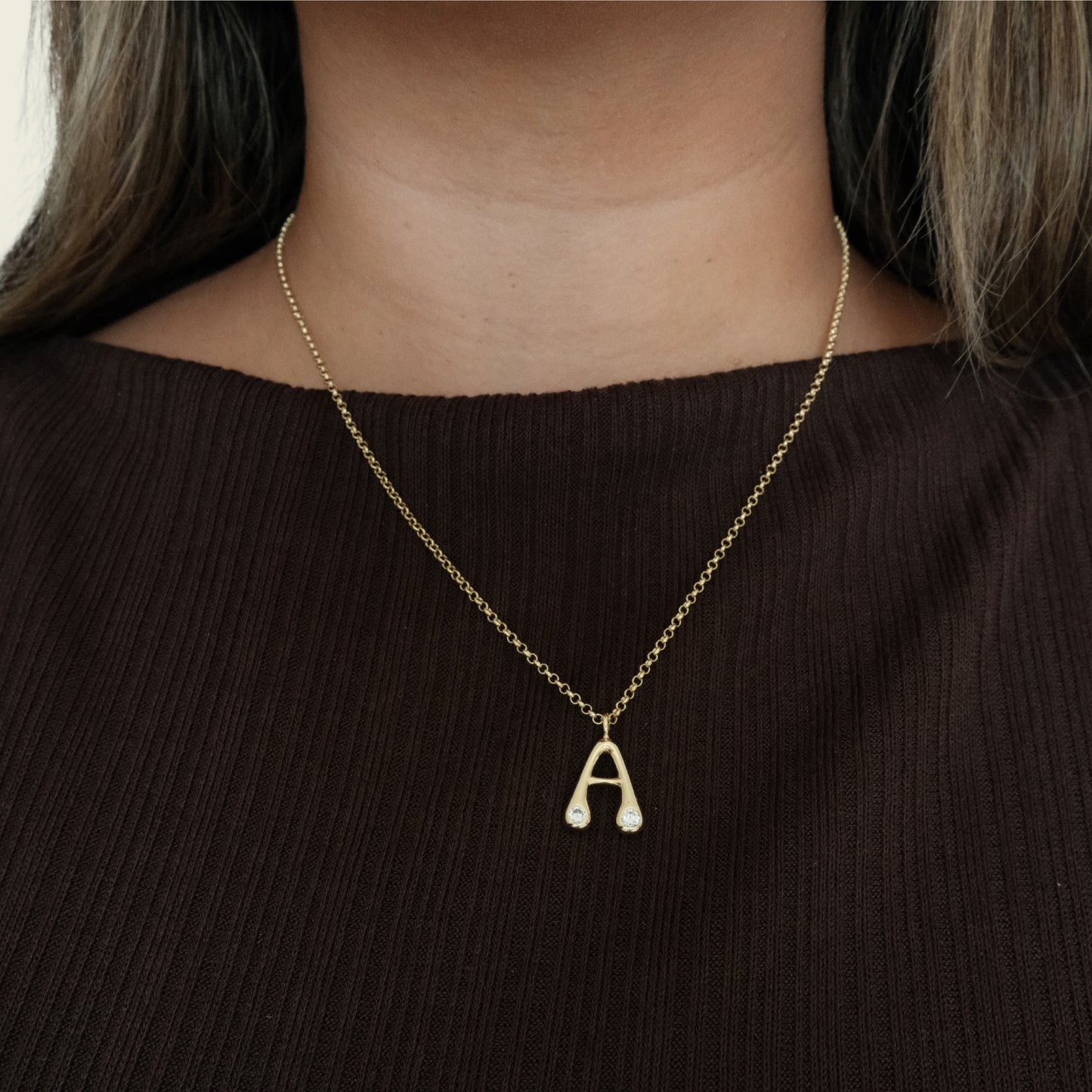 Gaudi Letter Initial Necklace