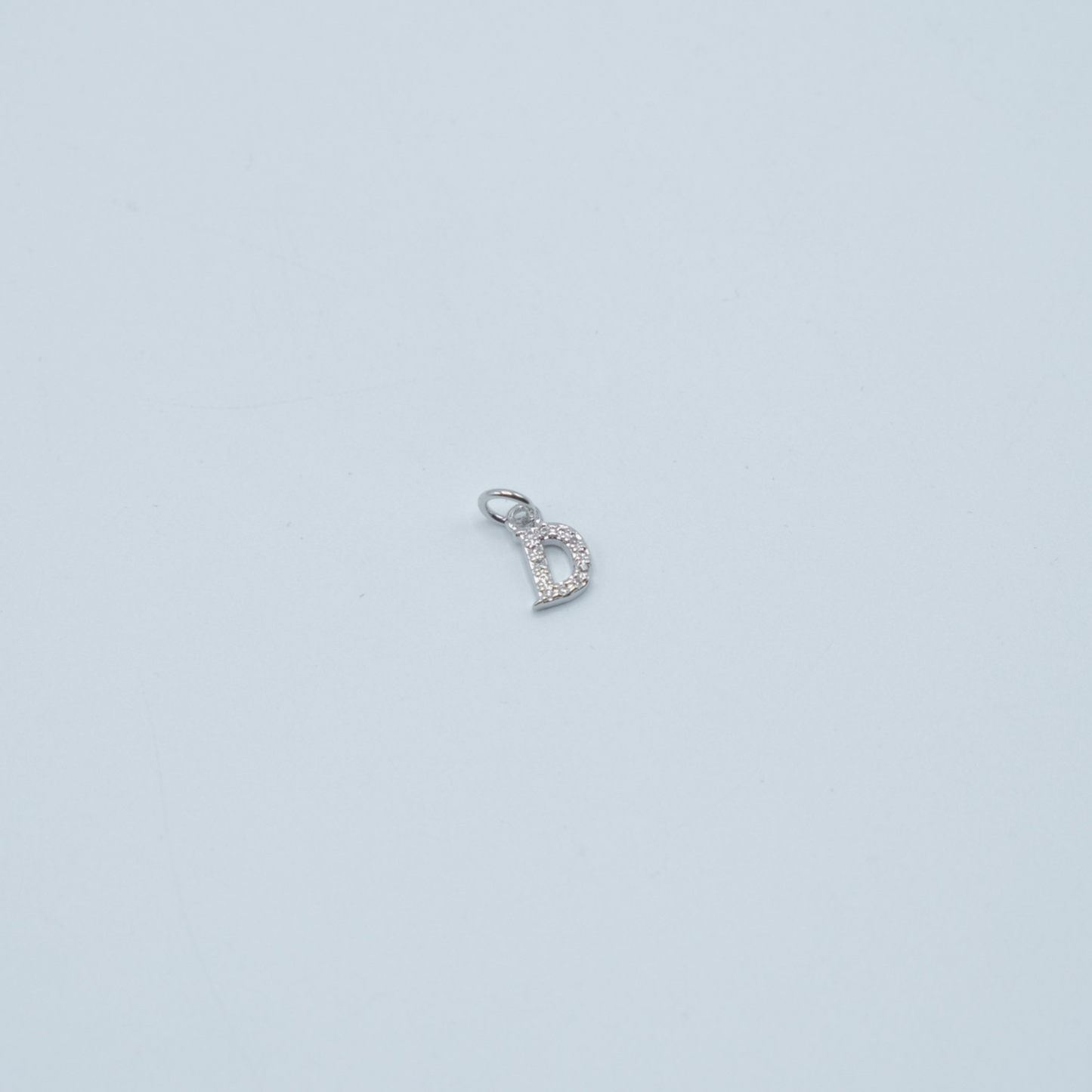 Jewel Letter Charm - Silver