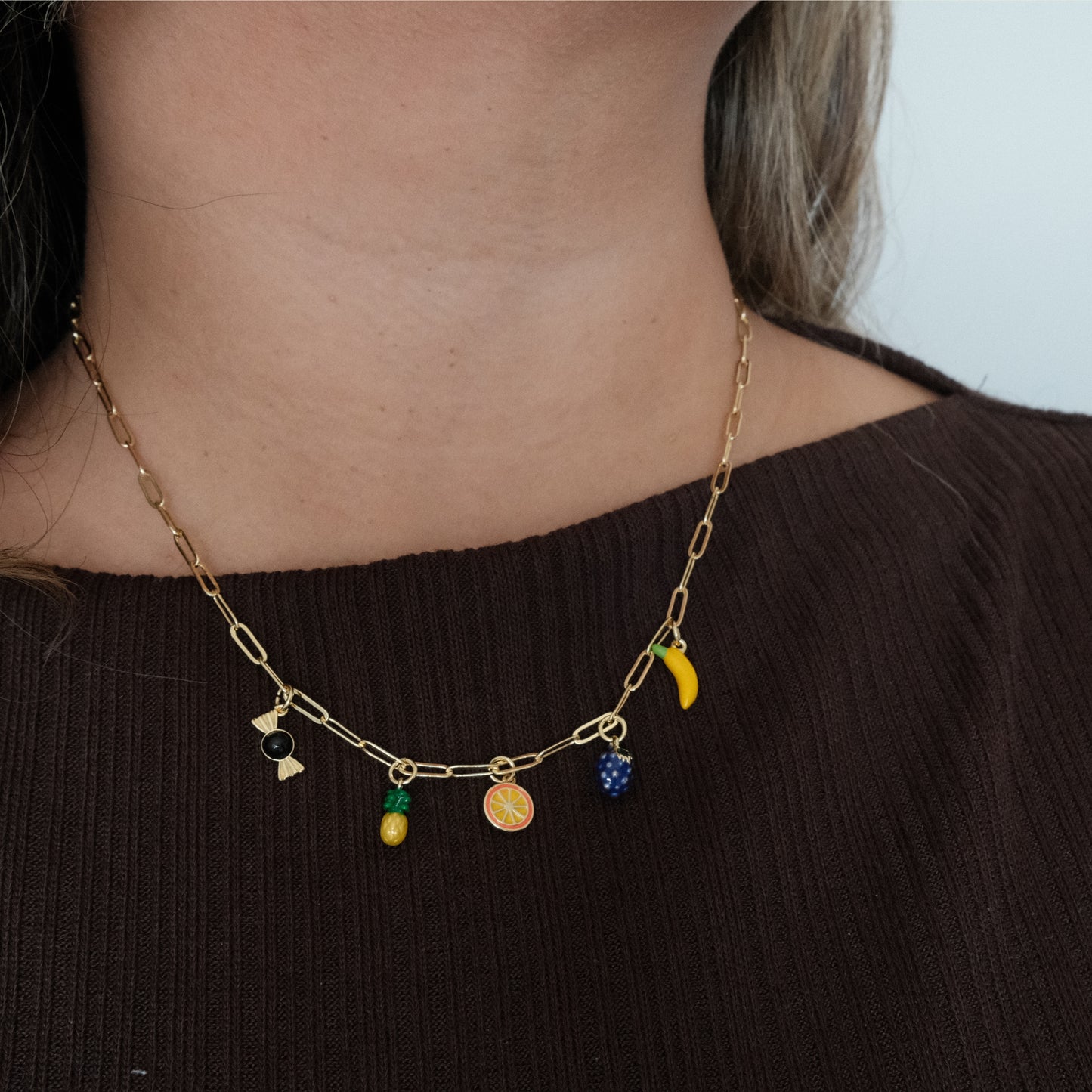 Small Orange Slice Charm