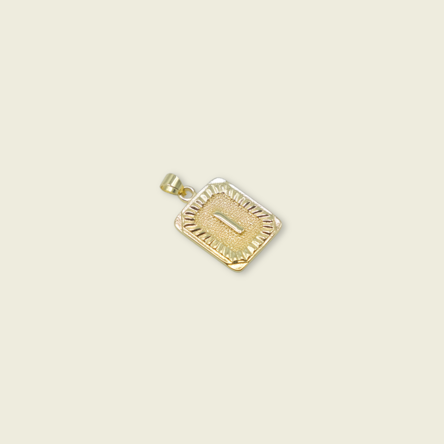 Pendant Letter Charm - Gold