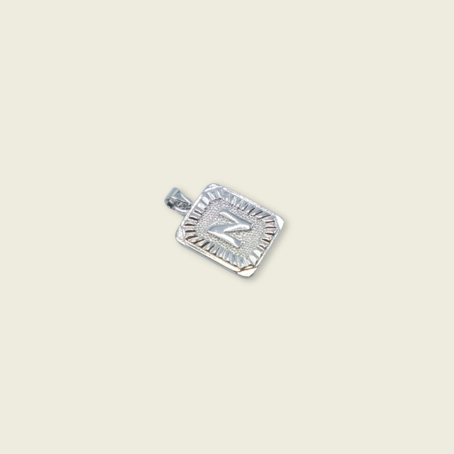 Pendant Letter Charm - Silver