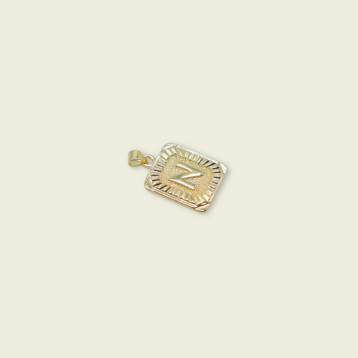 Pendant Letter Charm - Gold