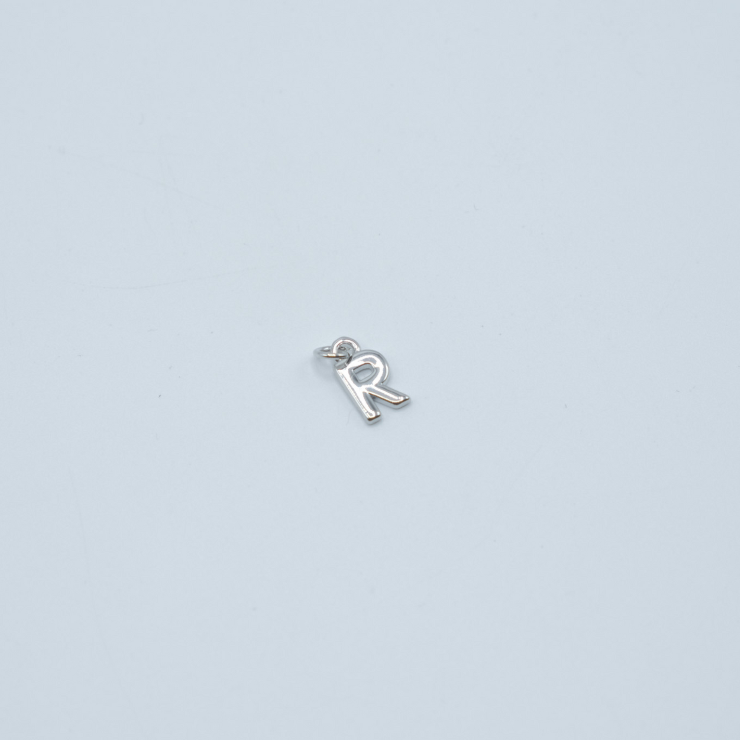 Simple Letter Charm - Silver