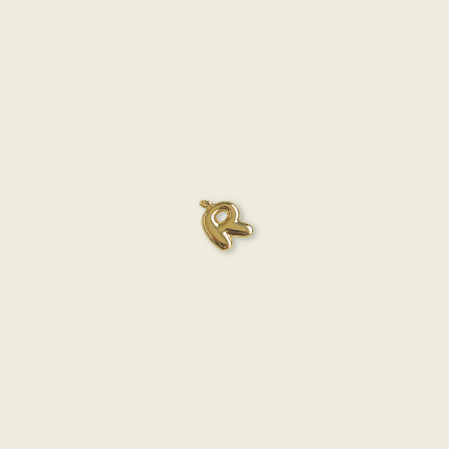 Bubble Letter Charm - Gold