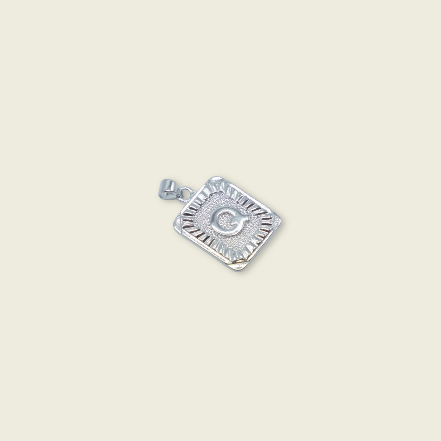 Pendant Letter Charm - Silver