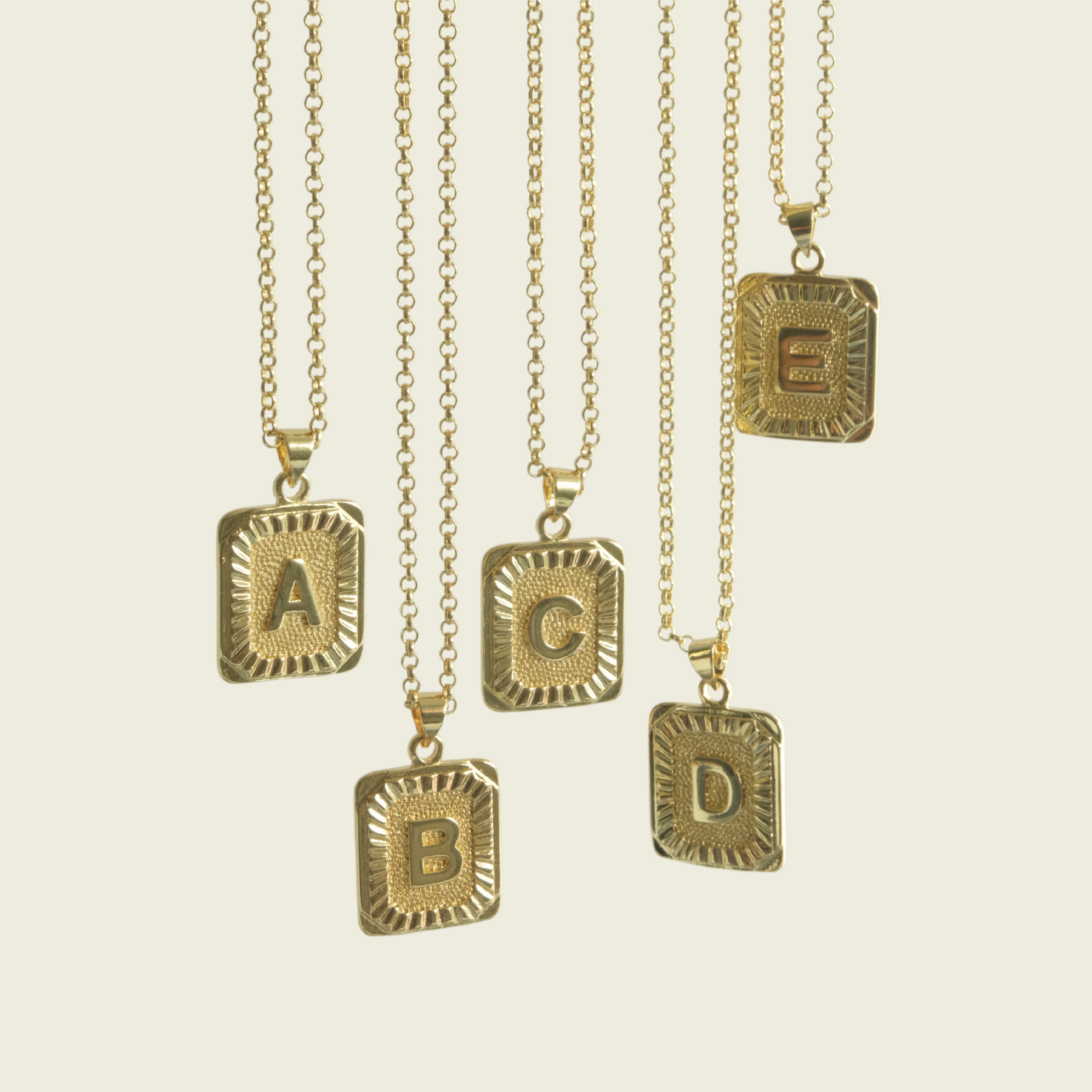Pendant Letter Initial Necklace