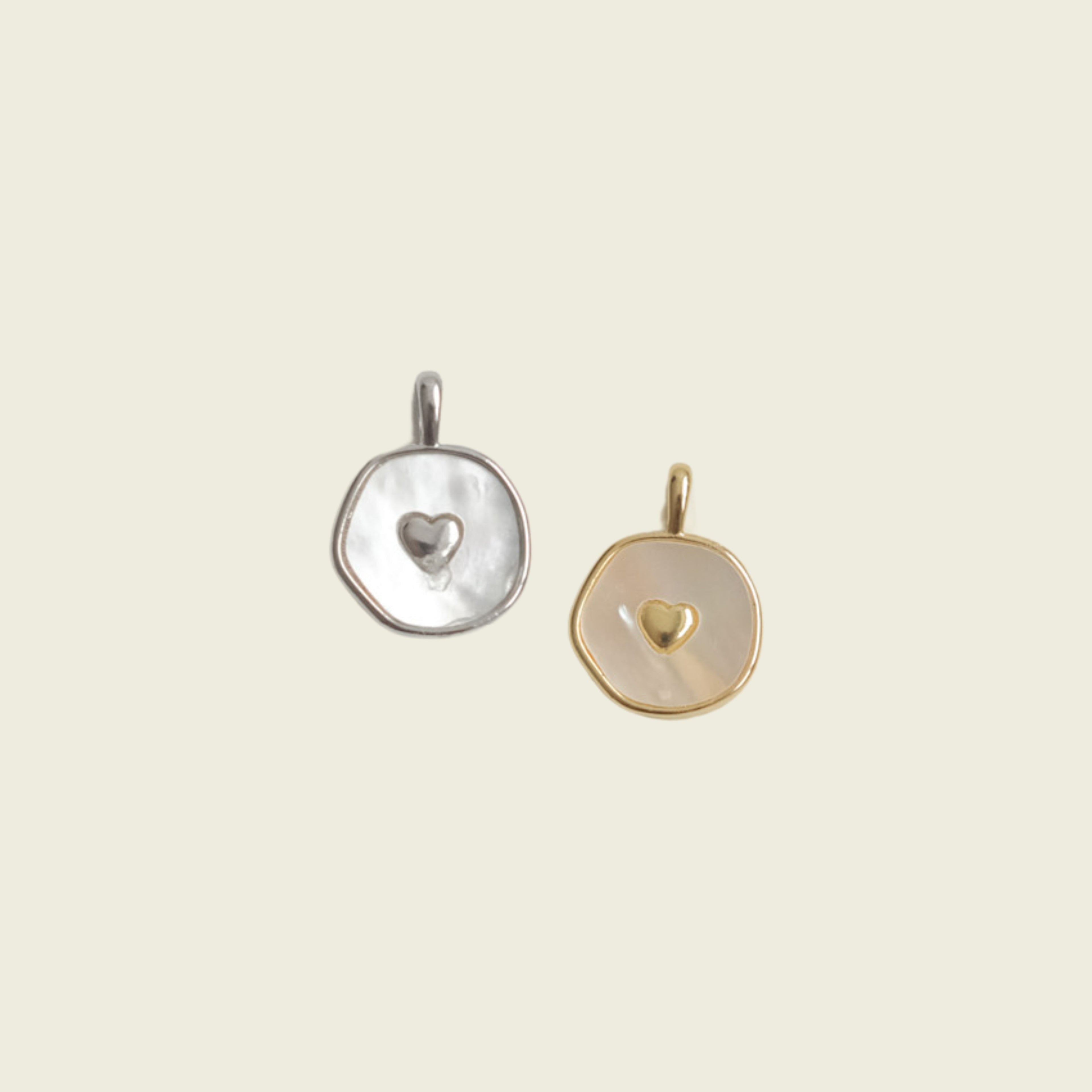 Coin Heart Charm