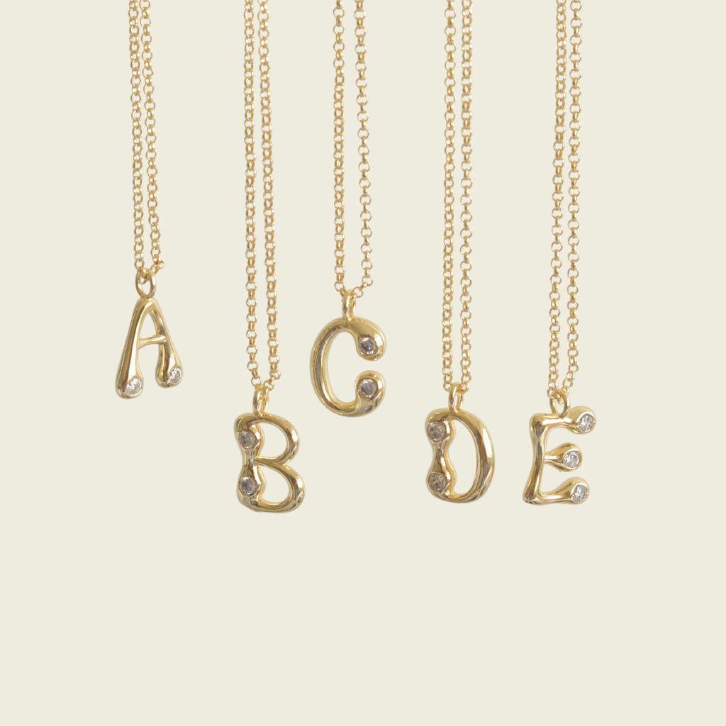 Gaudi Letter Initial Necklace