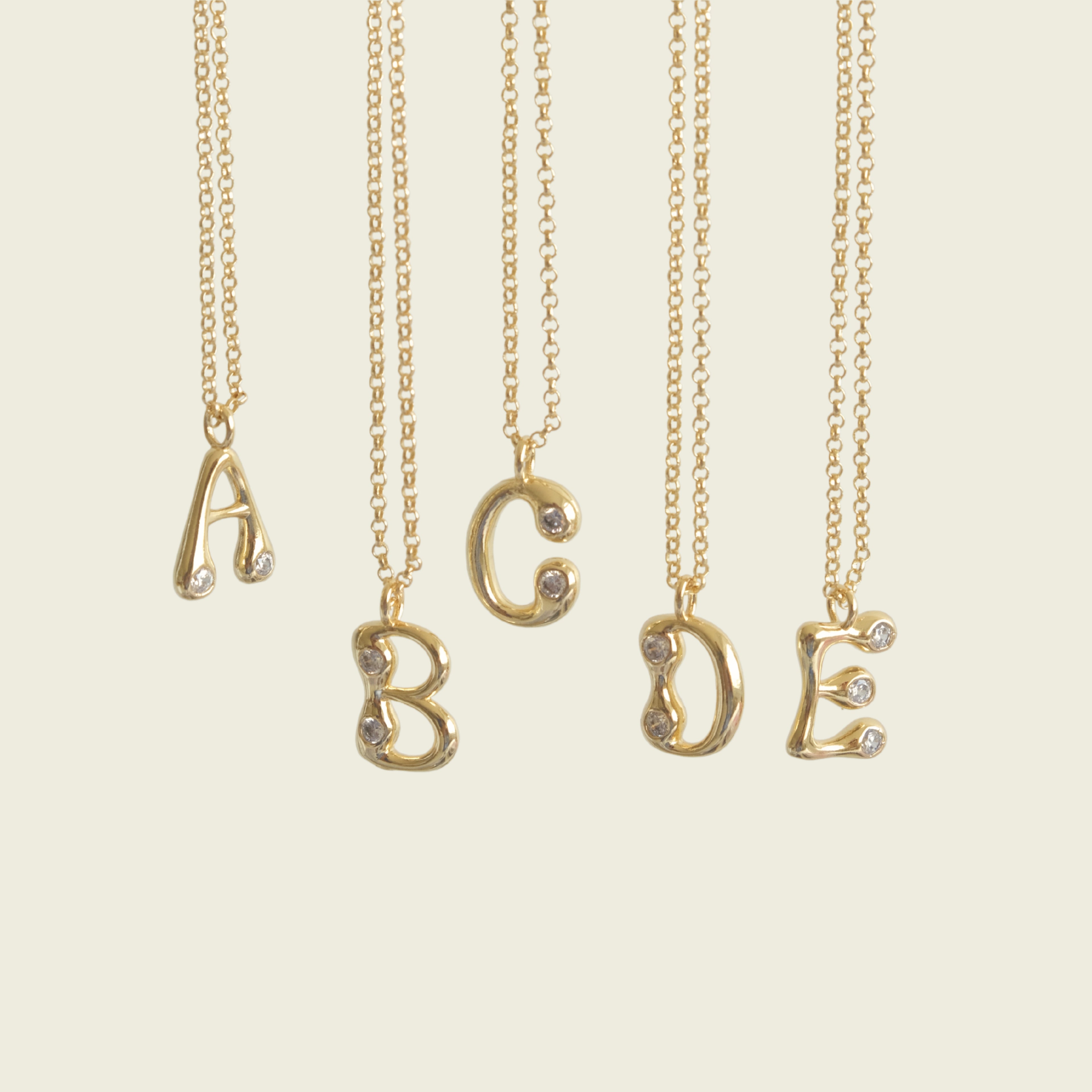 Gaudi Letter Initial Necklace