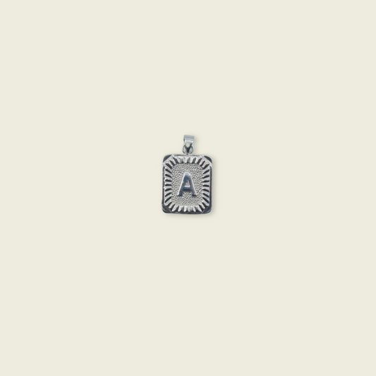 Pendant Letter Charm - Silver