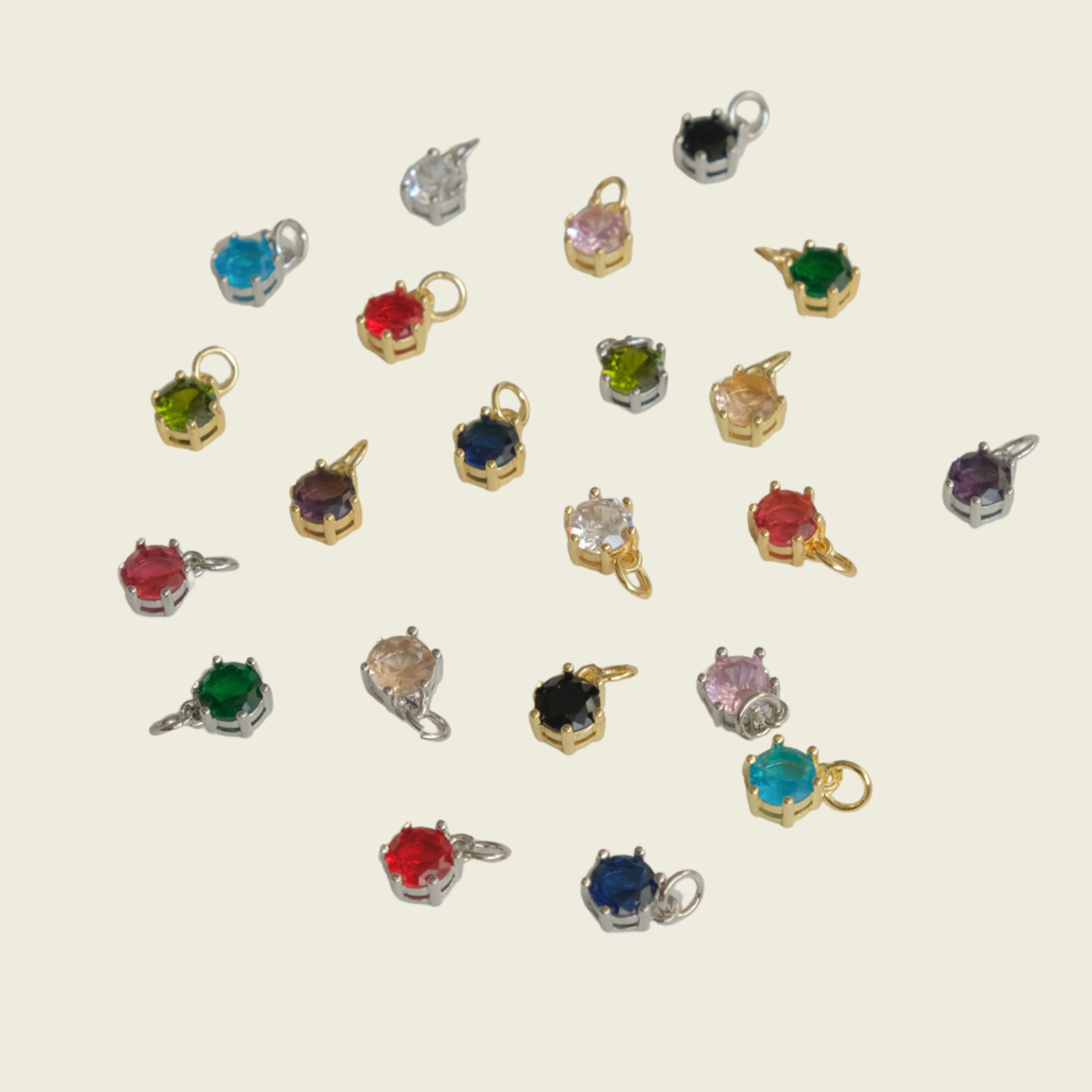 Circle Gemstone Charm