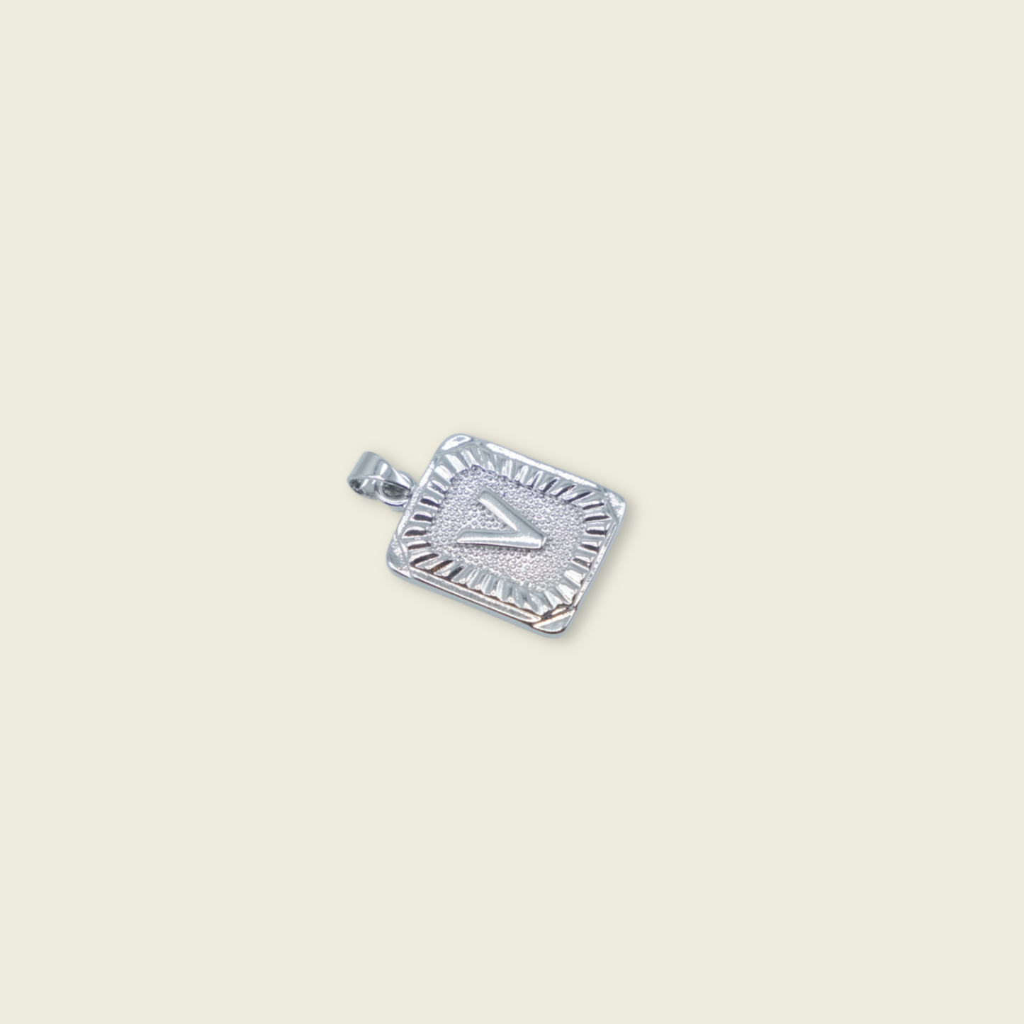 Pendant Letter Charm - Silver