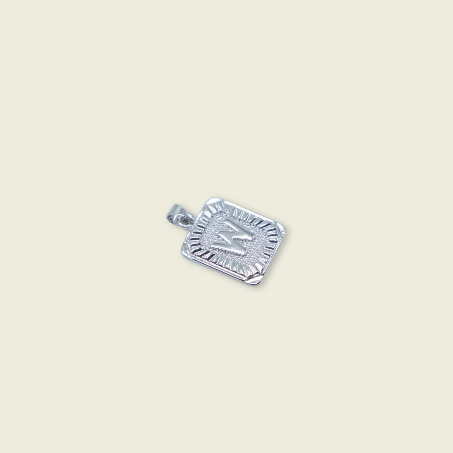 Pendant Letter Charm - Silver