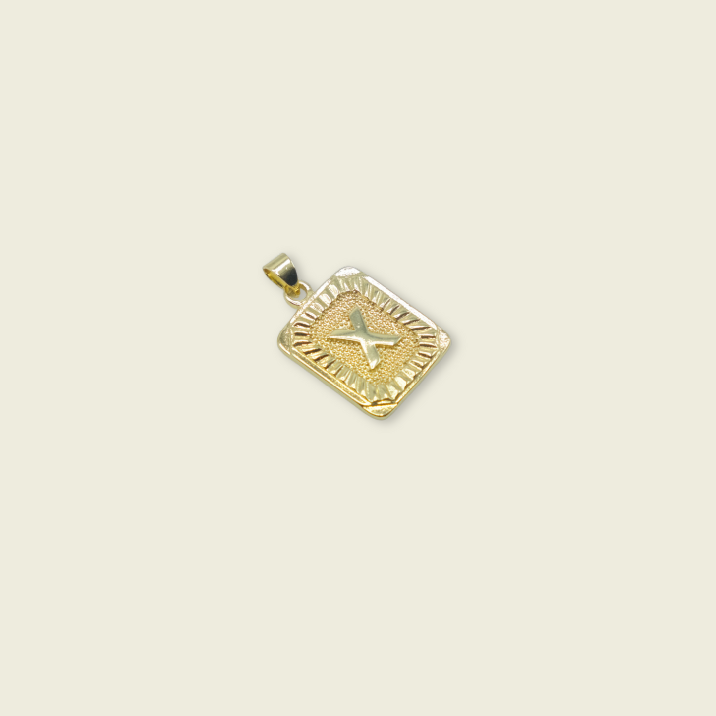 Pendant Letter Charm - Gold