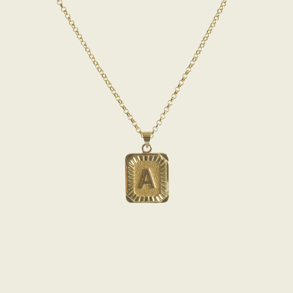 Pendant Letter Initial Necklace