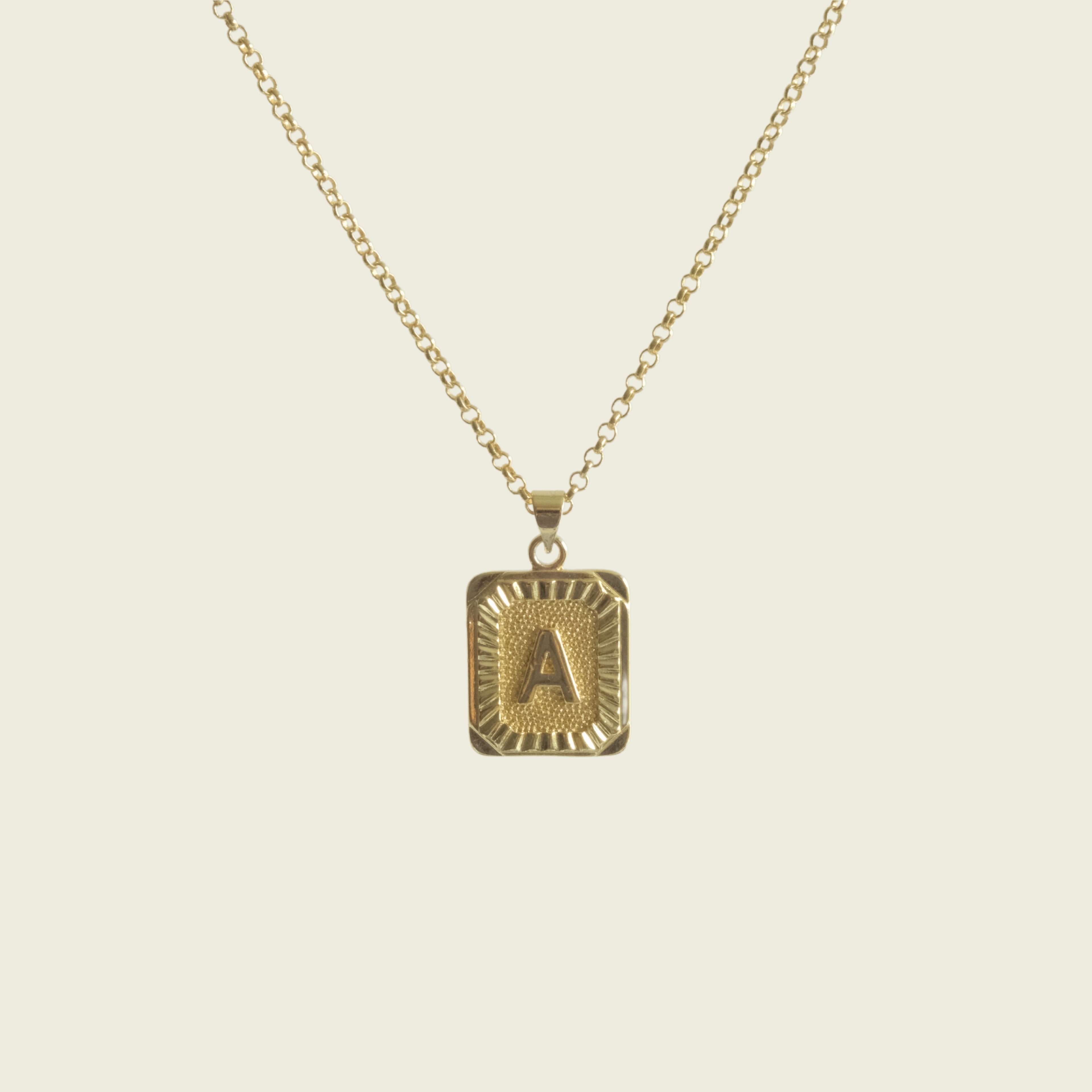 Pendant Letter Initial Necklace