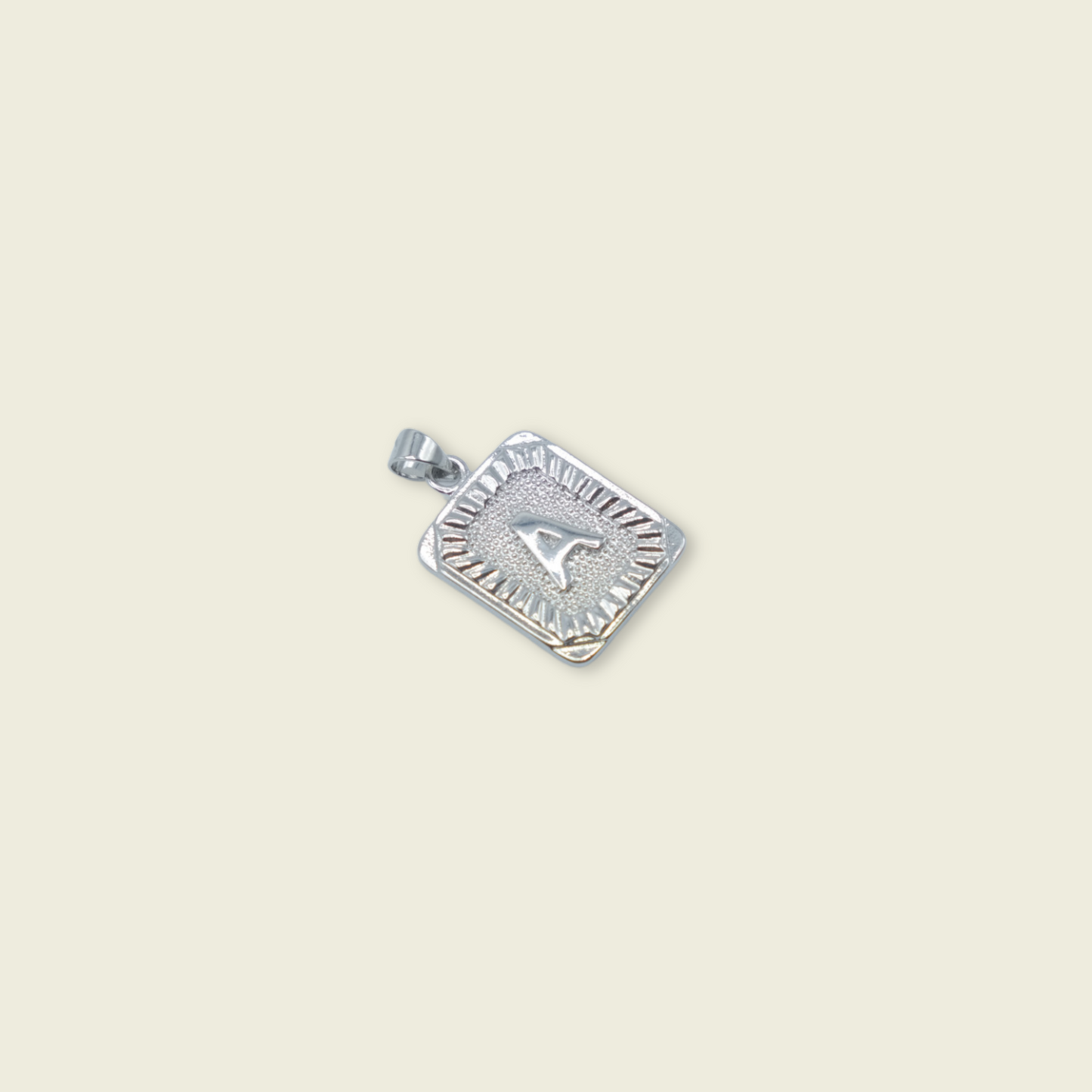 Pendant Letter Charm - Silver