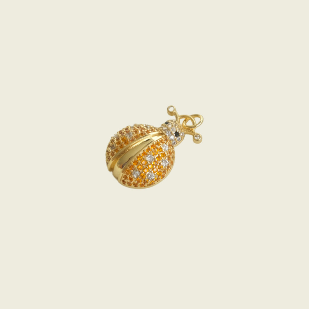 Large Orange Ladybug Charm