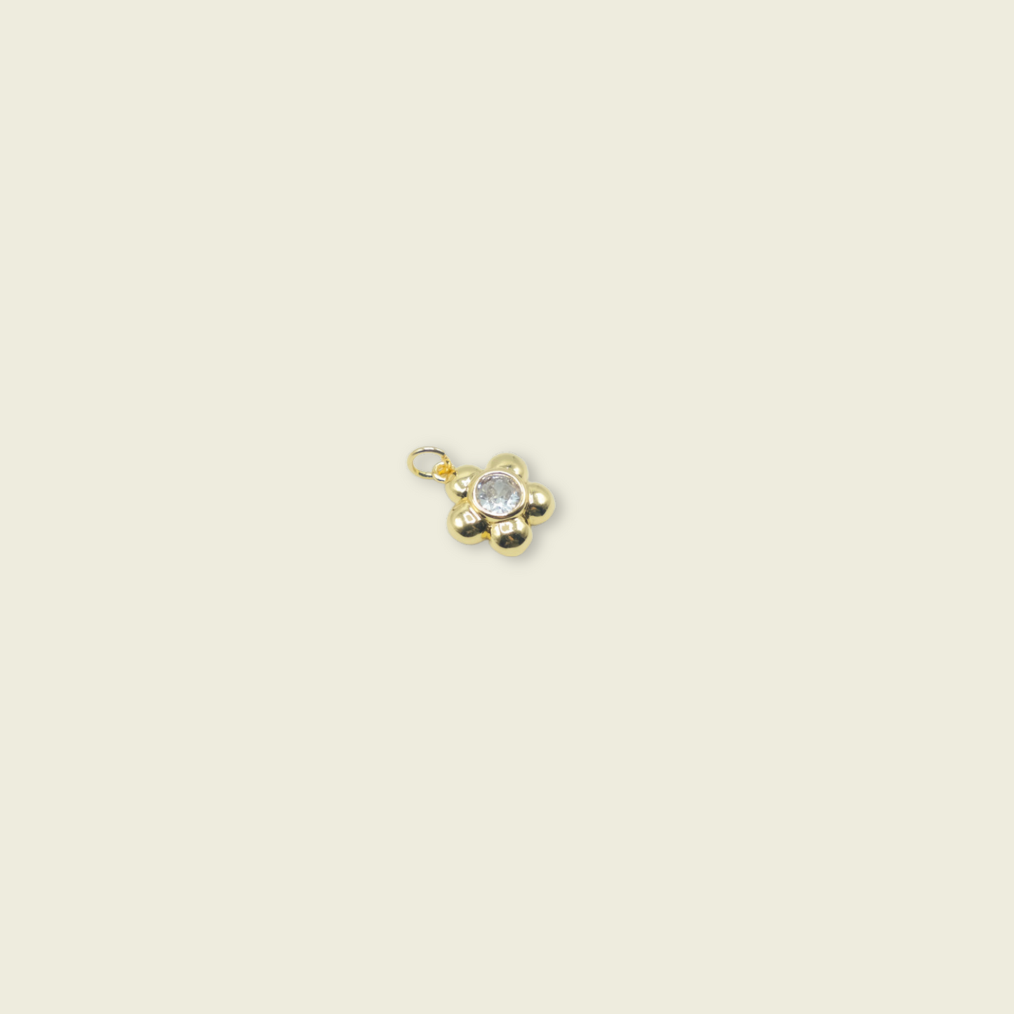 Bubble Flower Charm - Gold