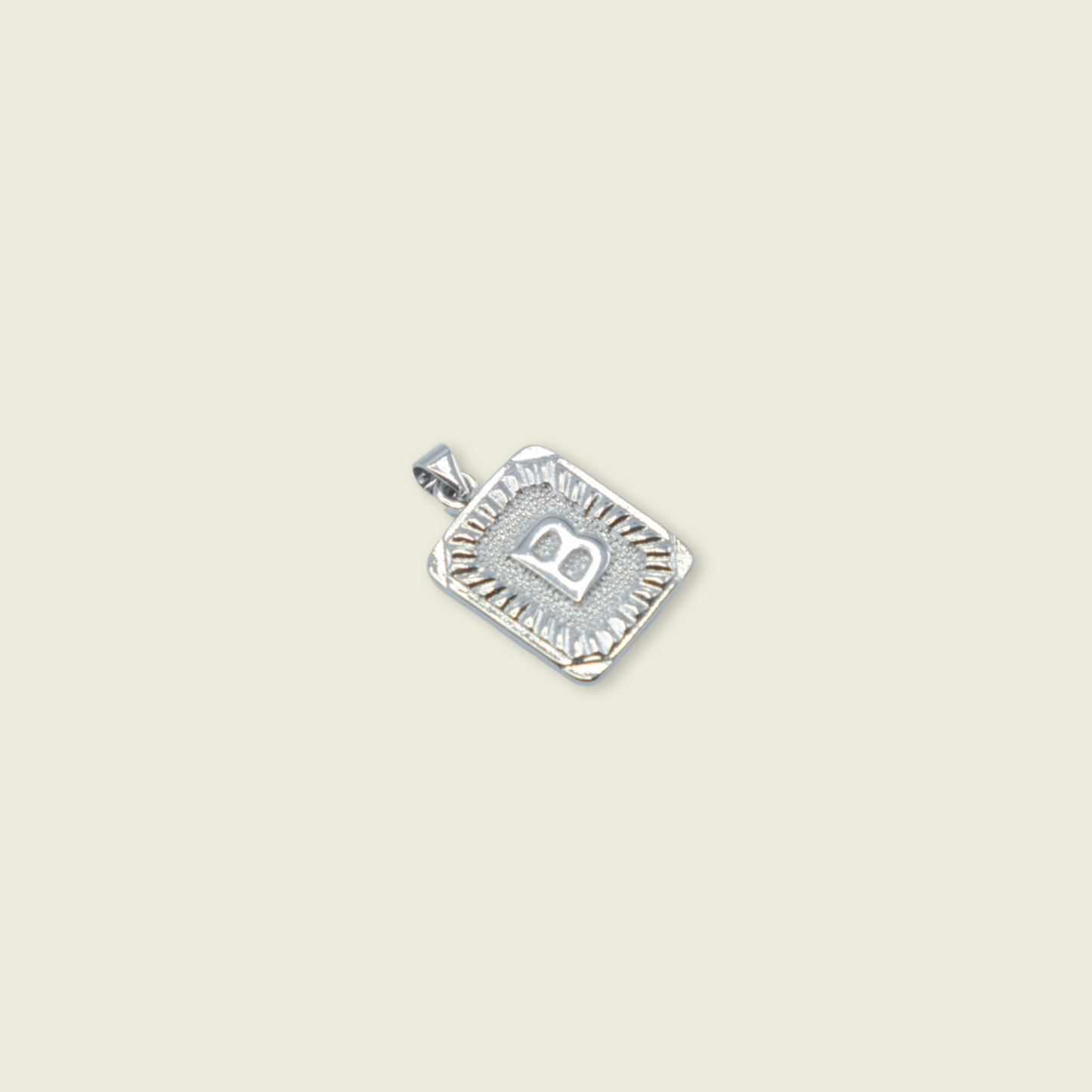 Pendant Letter Charm - Silver