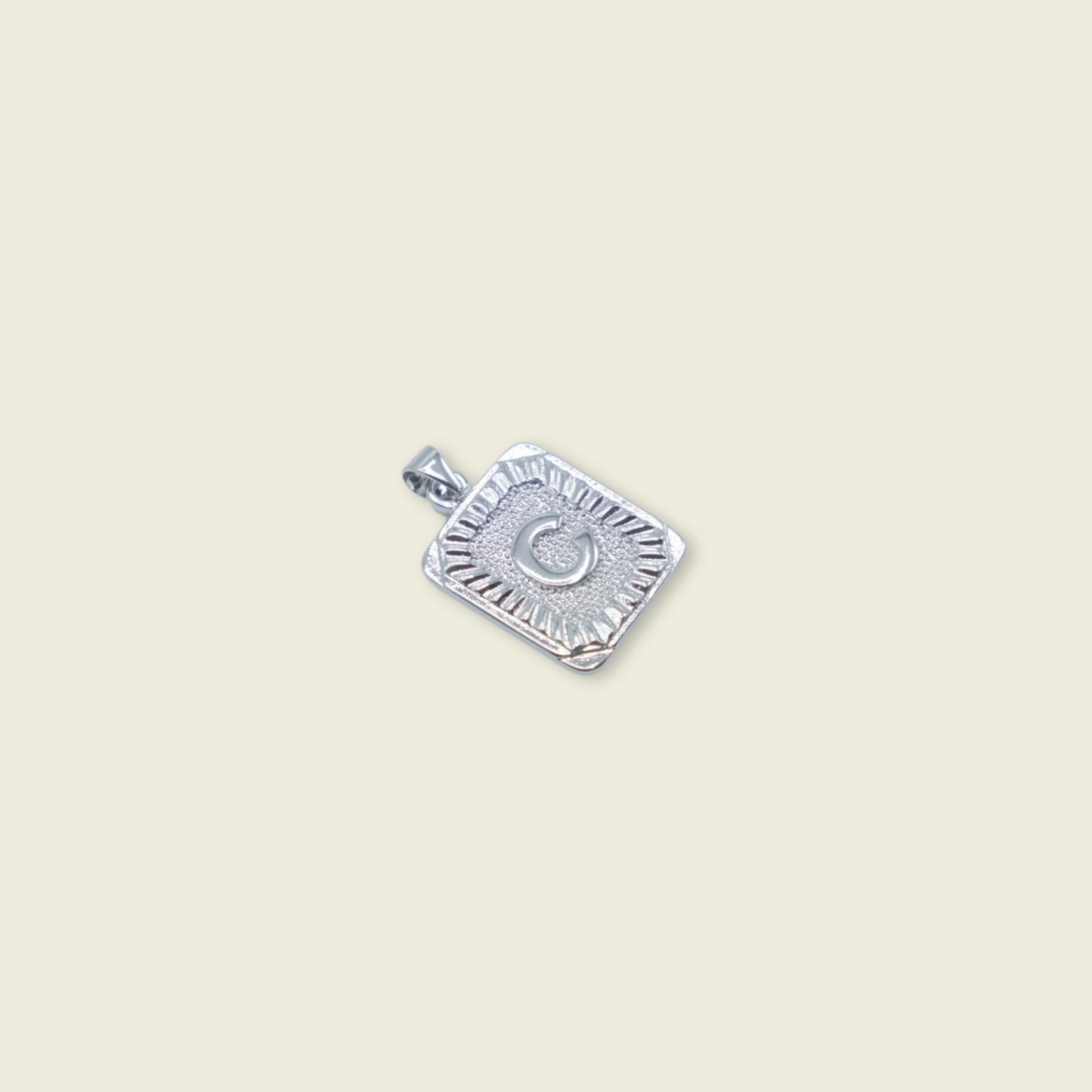 Pendant Letter Charm - Silver