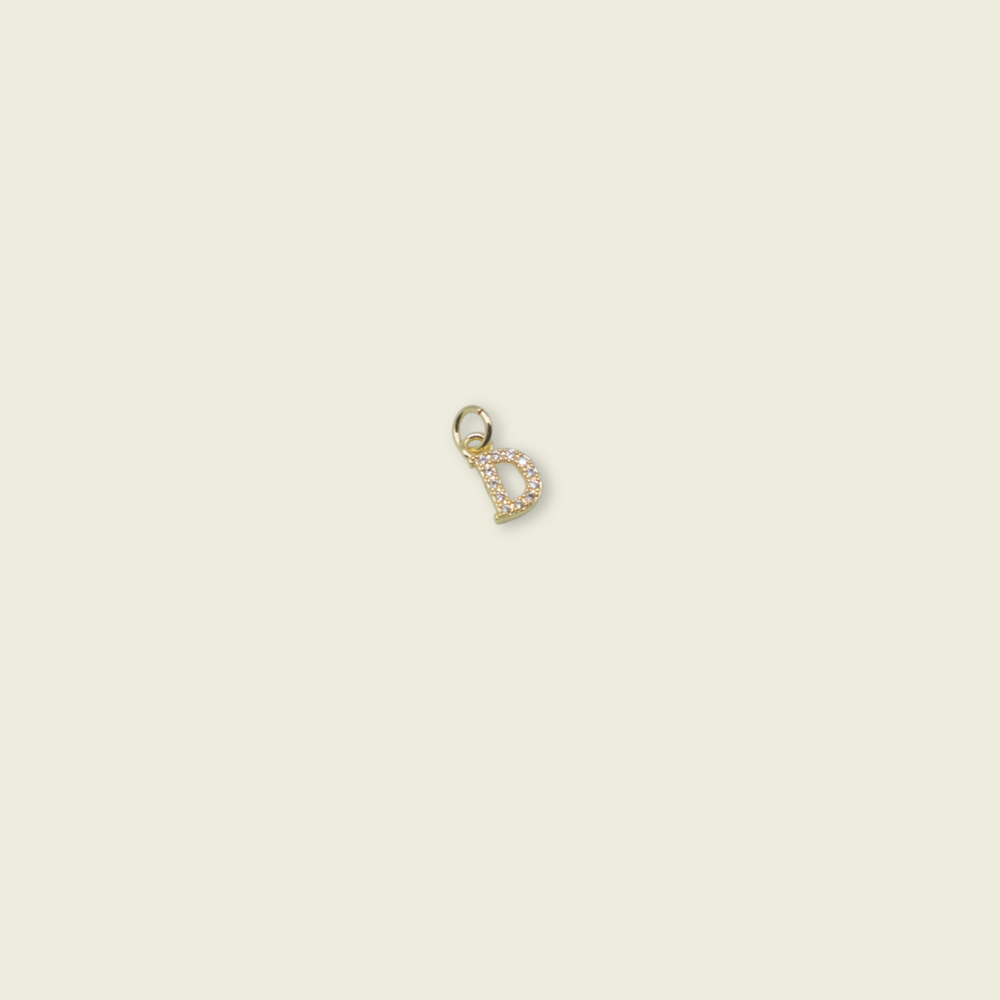 Jewel Letter Charm - Gold