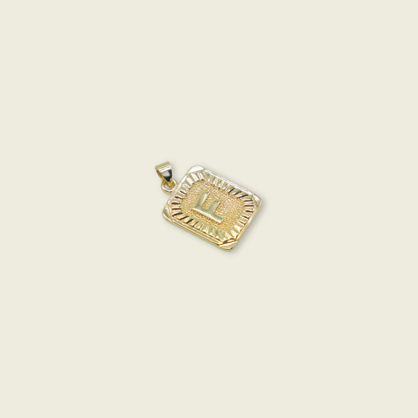 Pendant Letter Charm - Gold