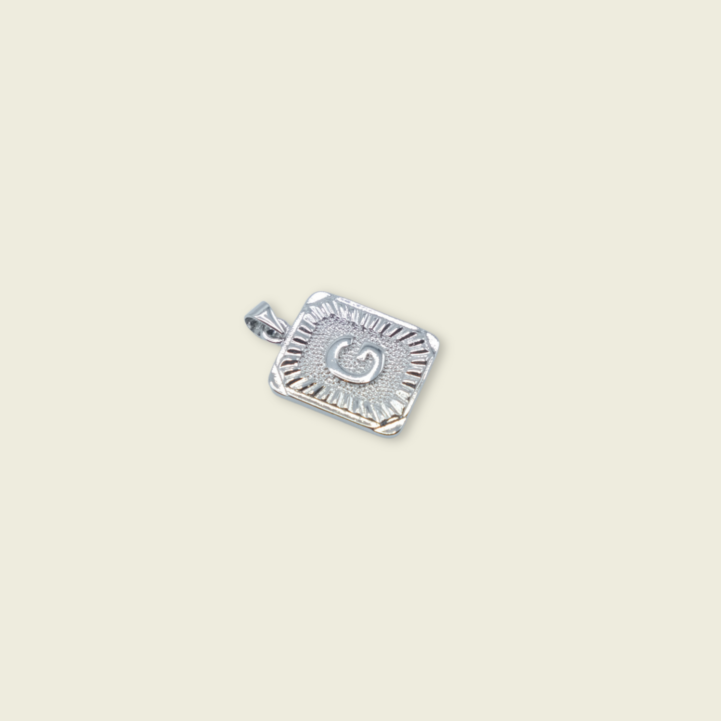 Pendant Letter Charm - Silver