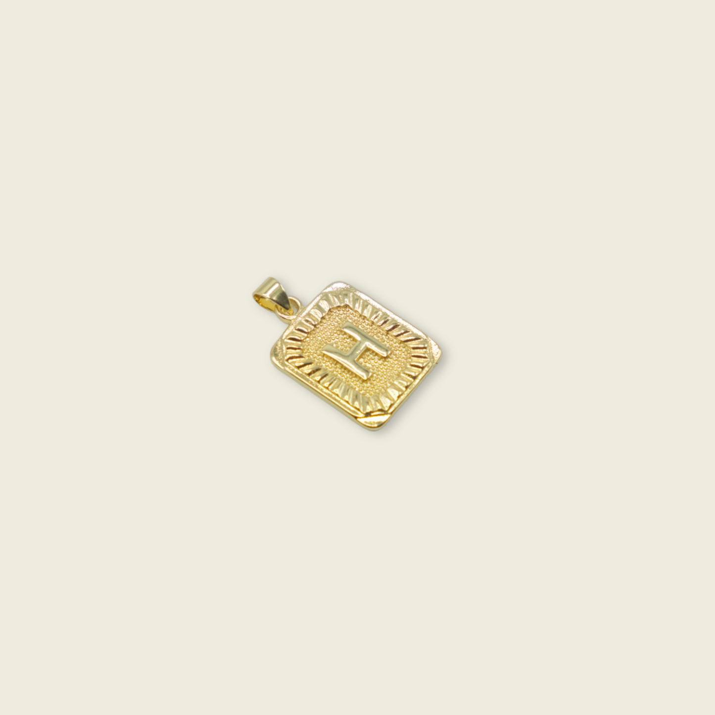 Pendant Letter Charm - Gold