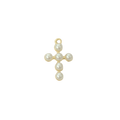 Bubble Pearl Cross Charm