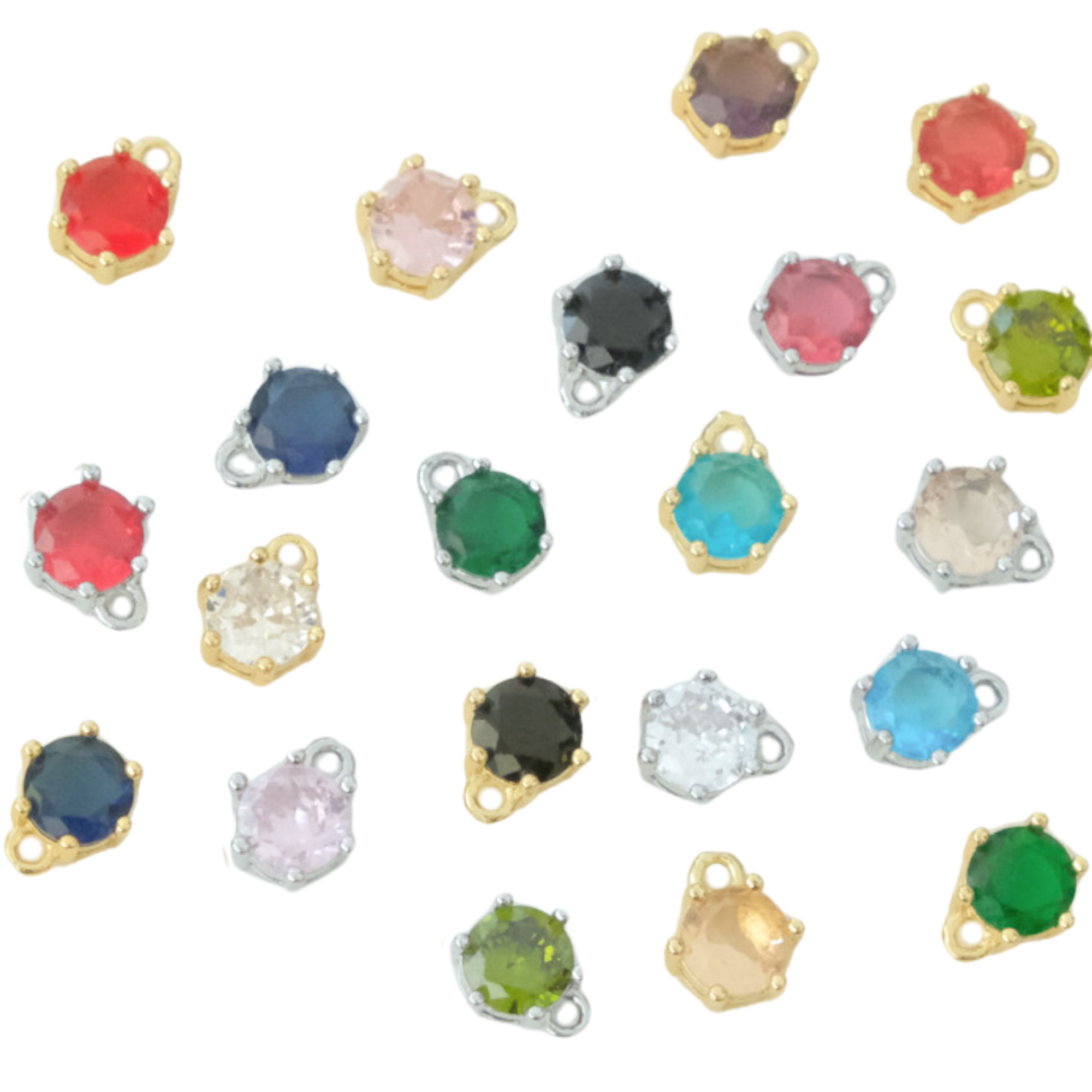 Circle Gemstone Charm