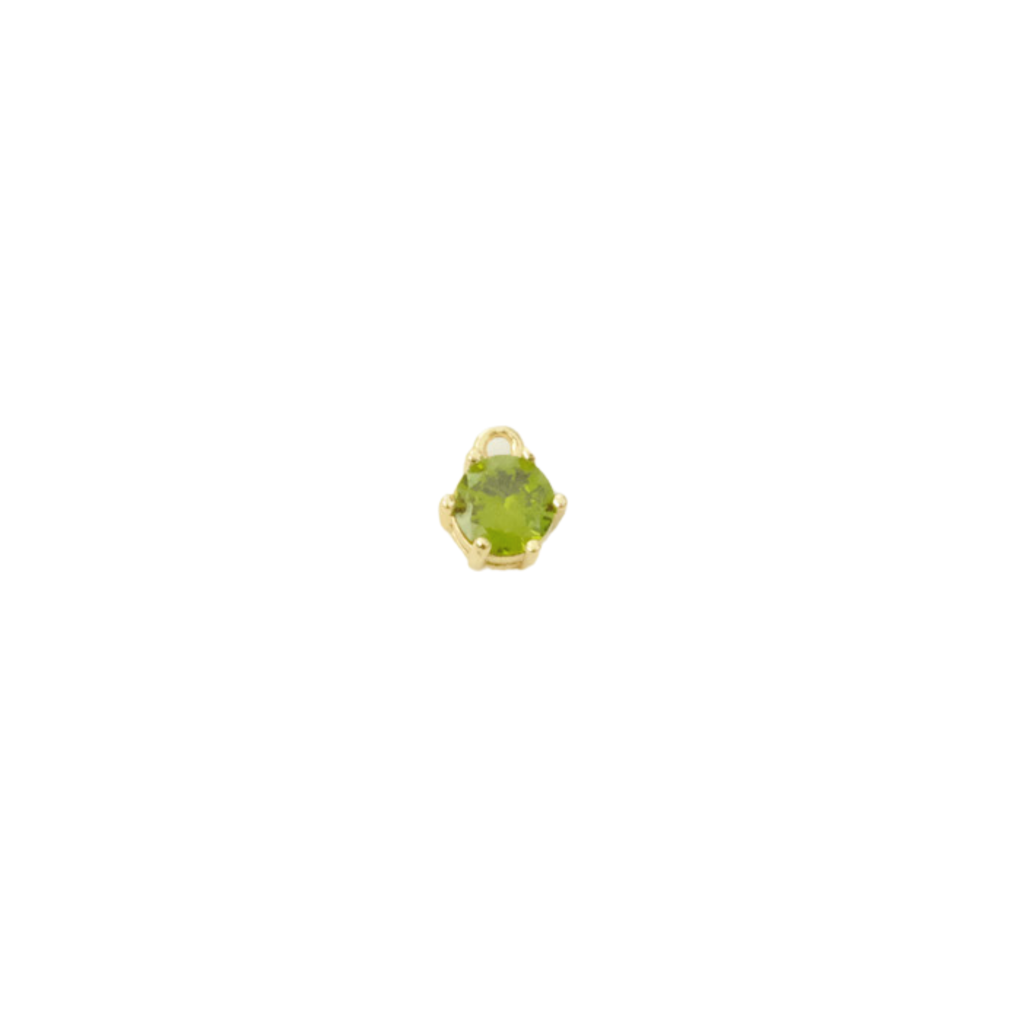 Circle Gemstone Charm