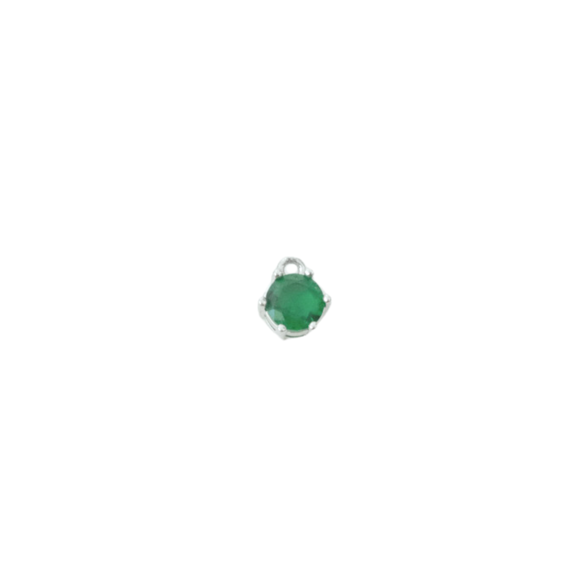 Circle Gemstone Charm