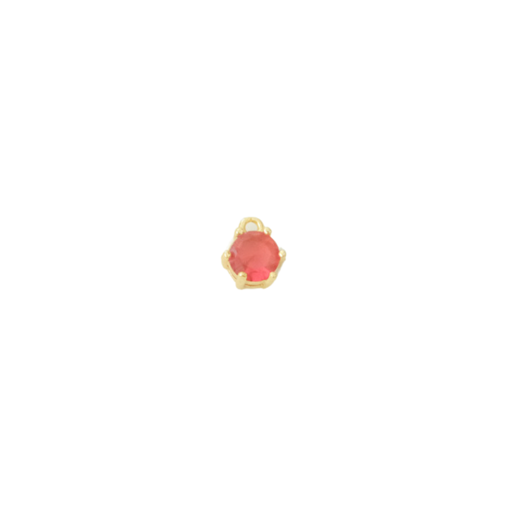Circle Gemstone Charm