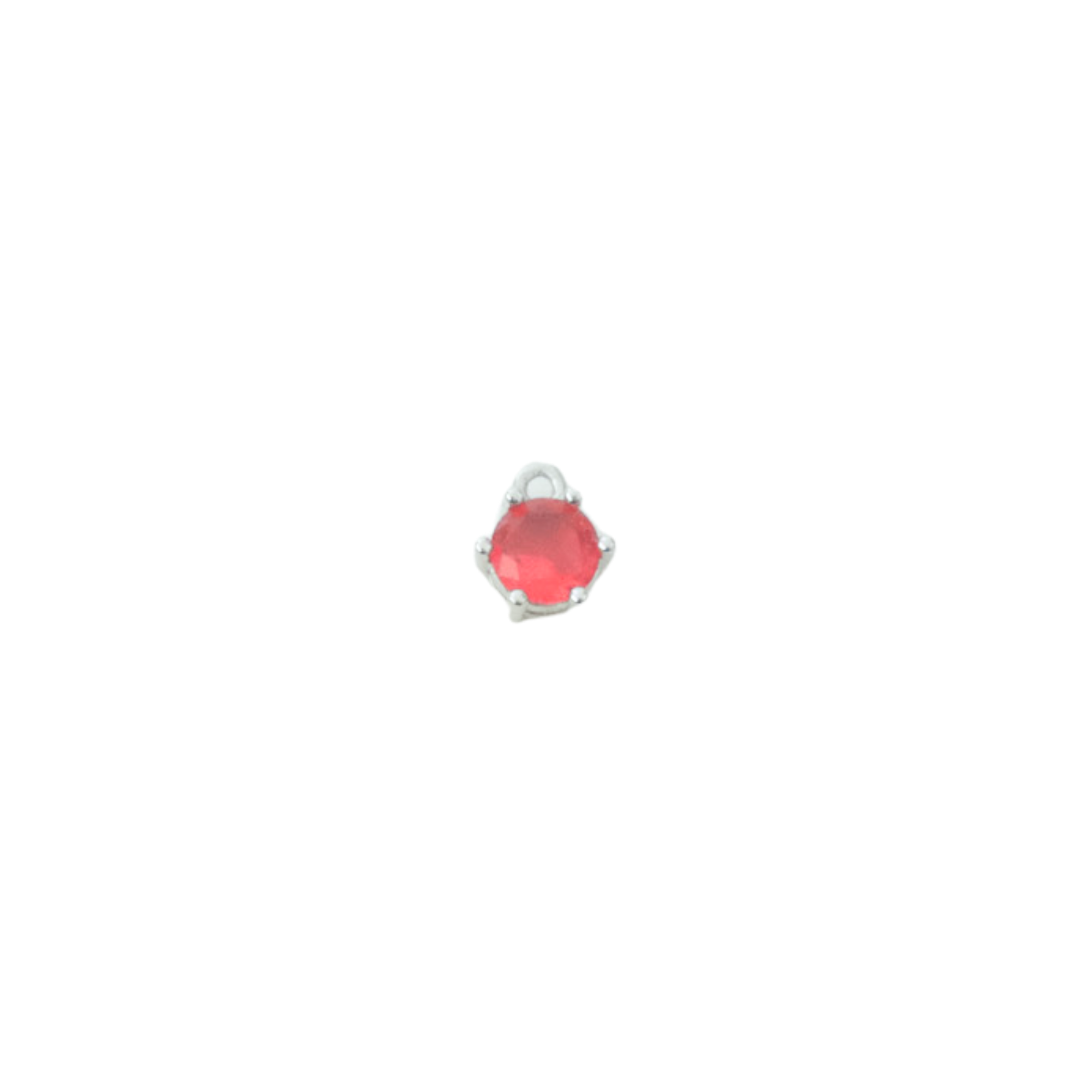 Circle Gemstone Charm