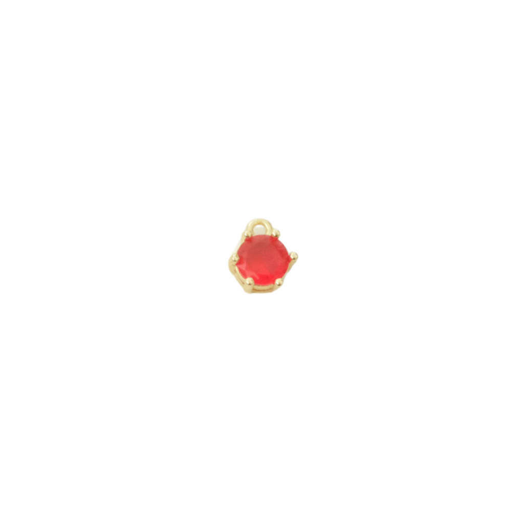Circle Gemstone Charm