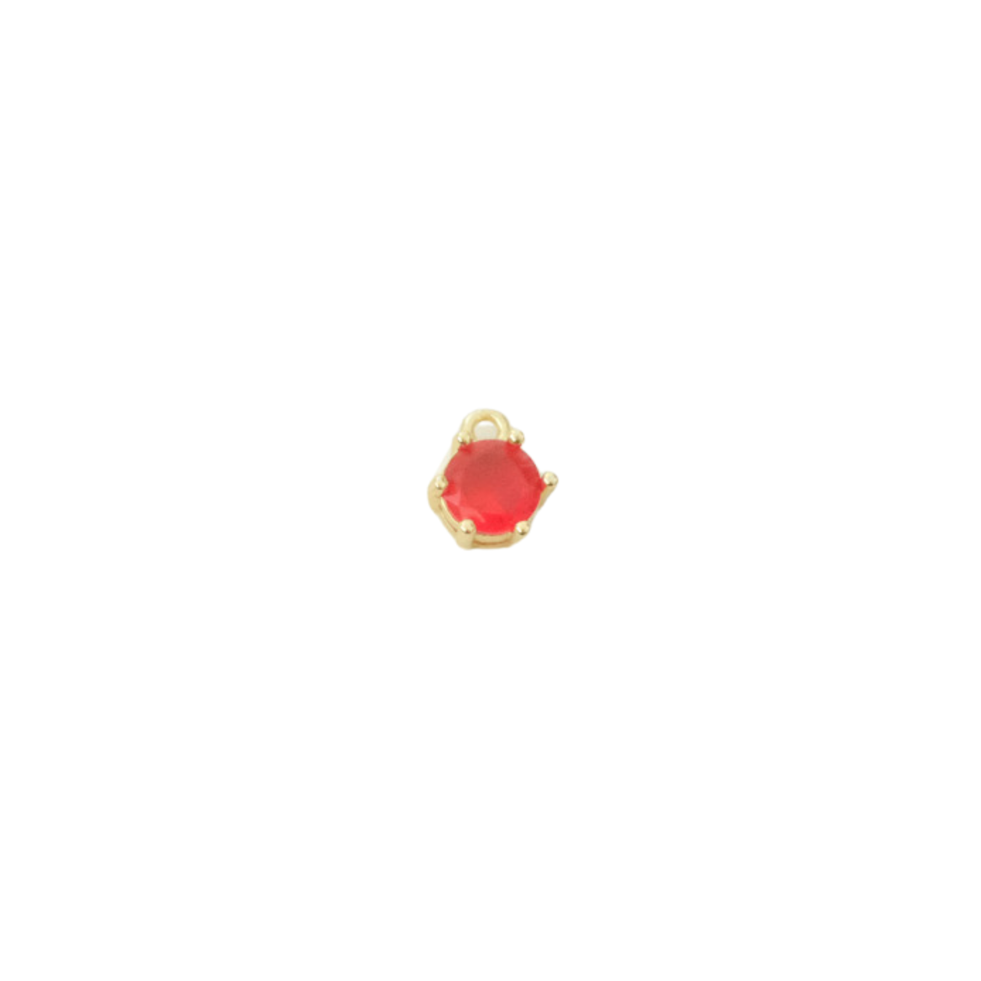 Circle Gemstone Charm