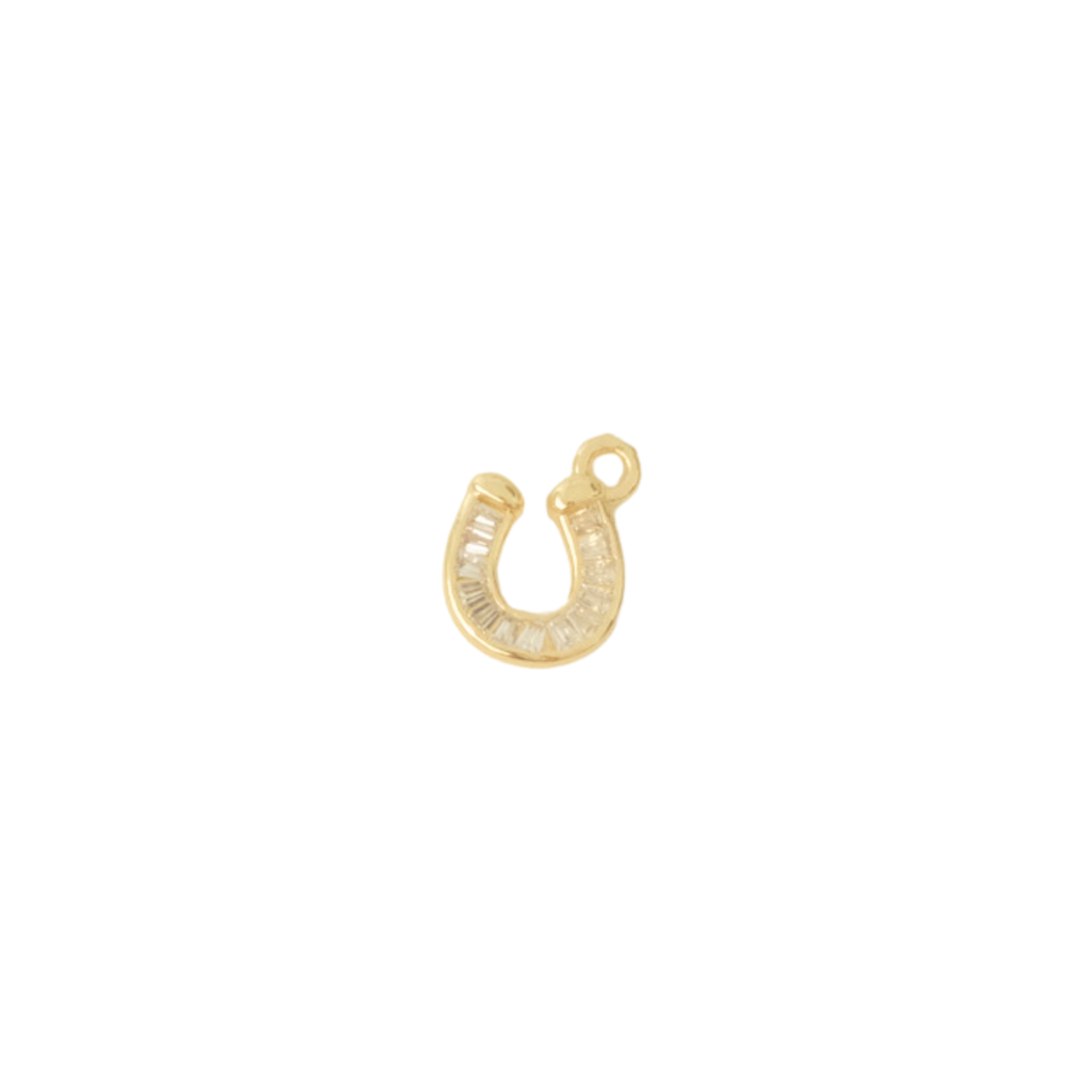 Emerald Cut Horseshoe Charm