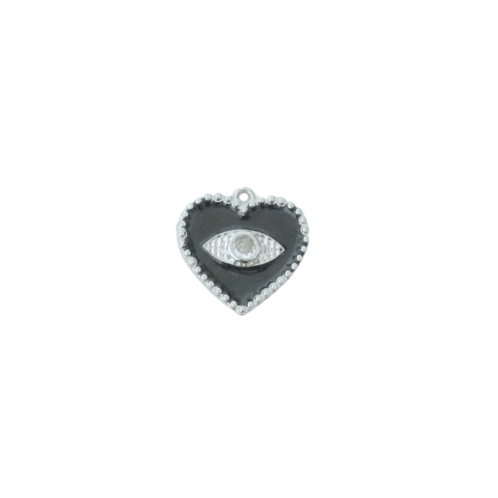 Evil Eye Heart Charm