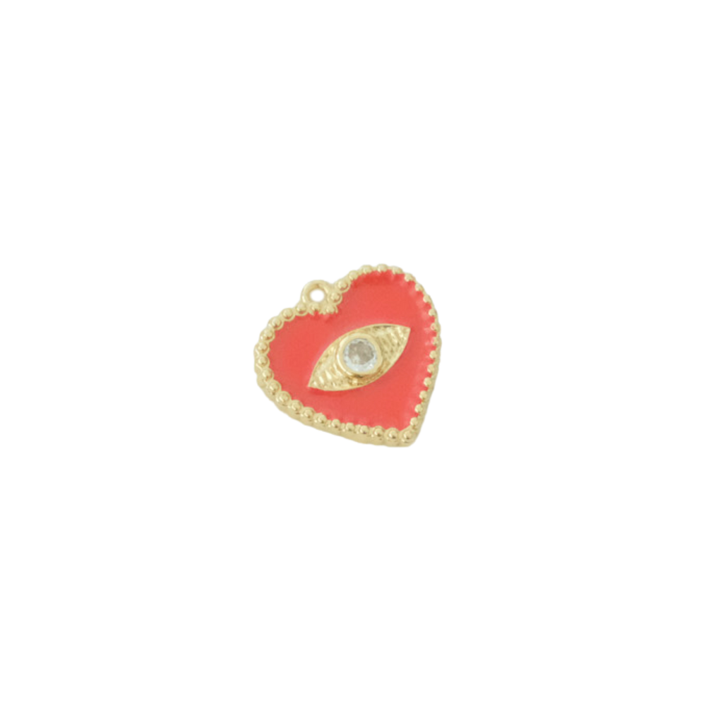 Evil Eye Heart Charm