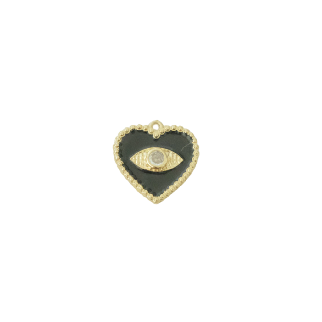 Evil Eye Heart Charm