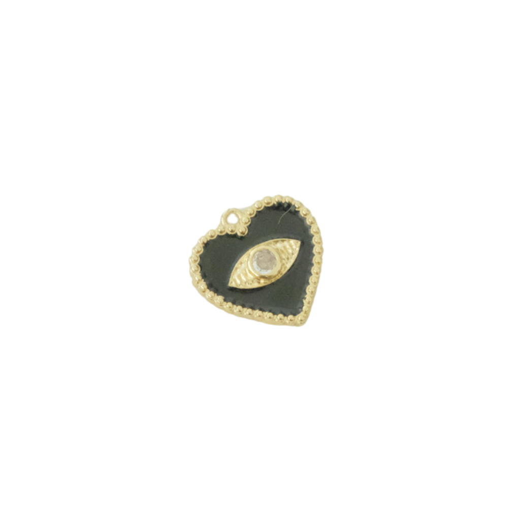 Evil Eye Heart Charm