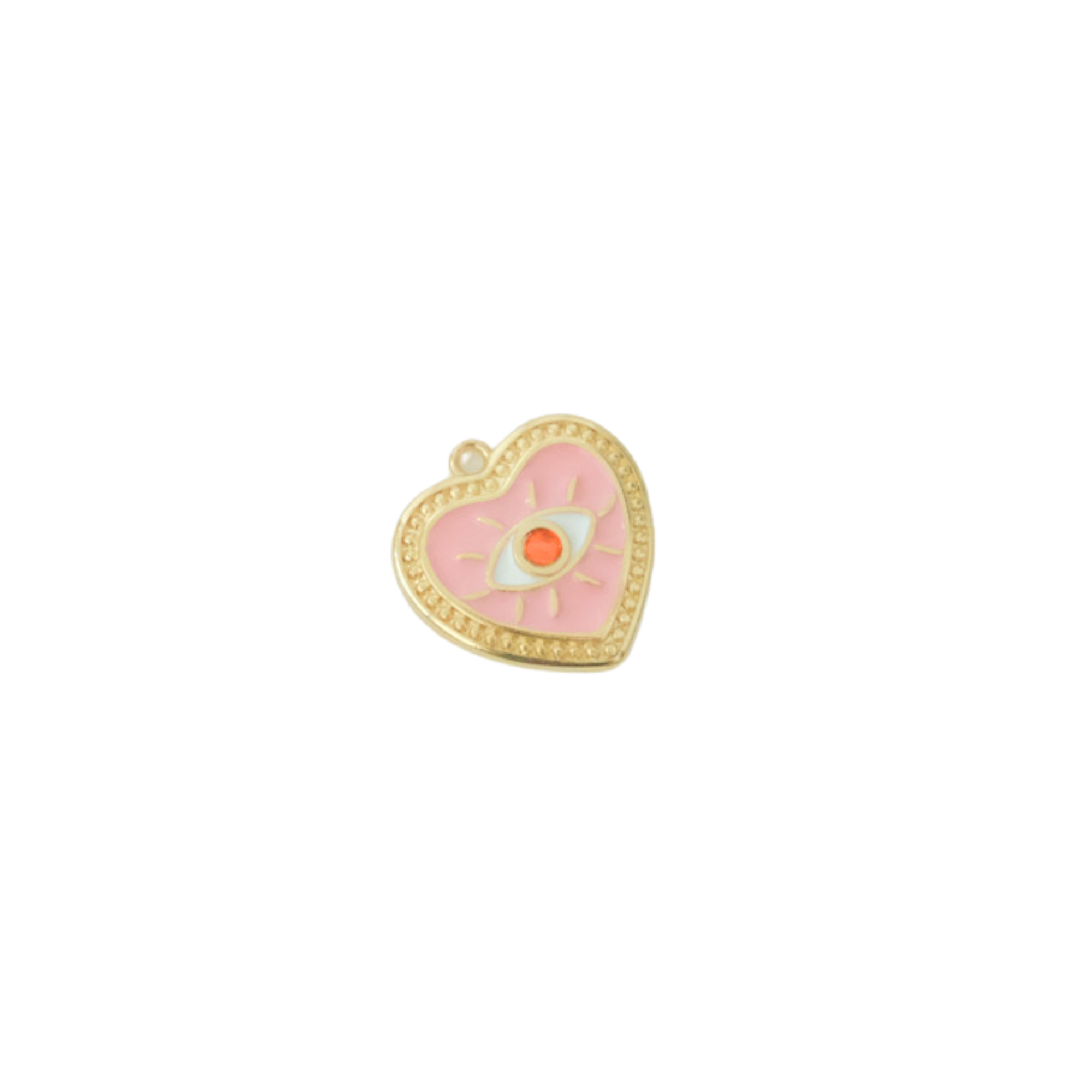 Evil Eye Heart Charm