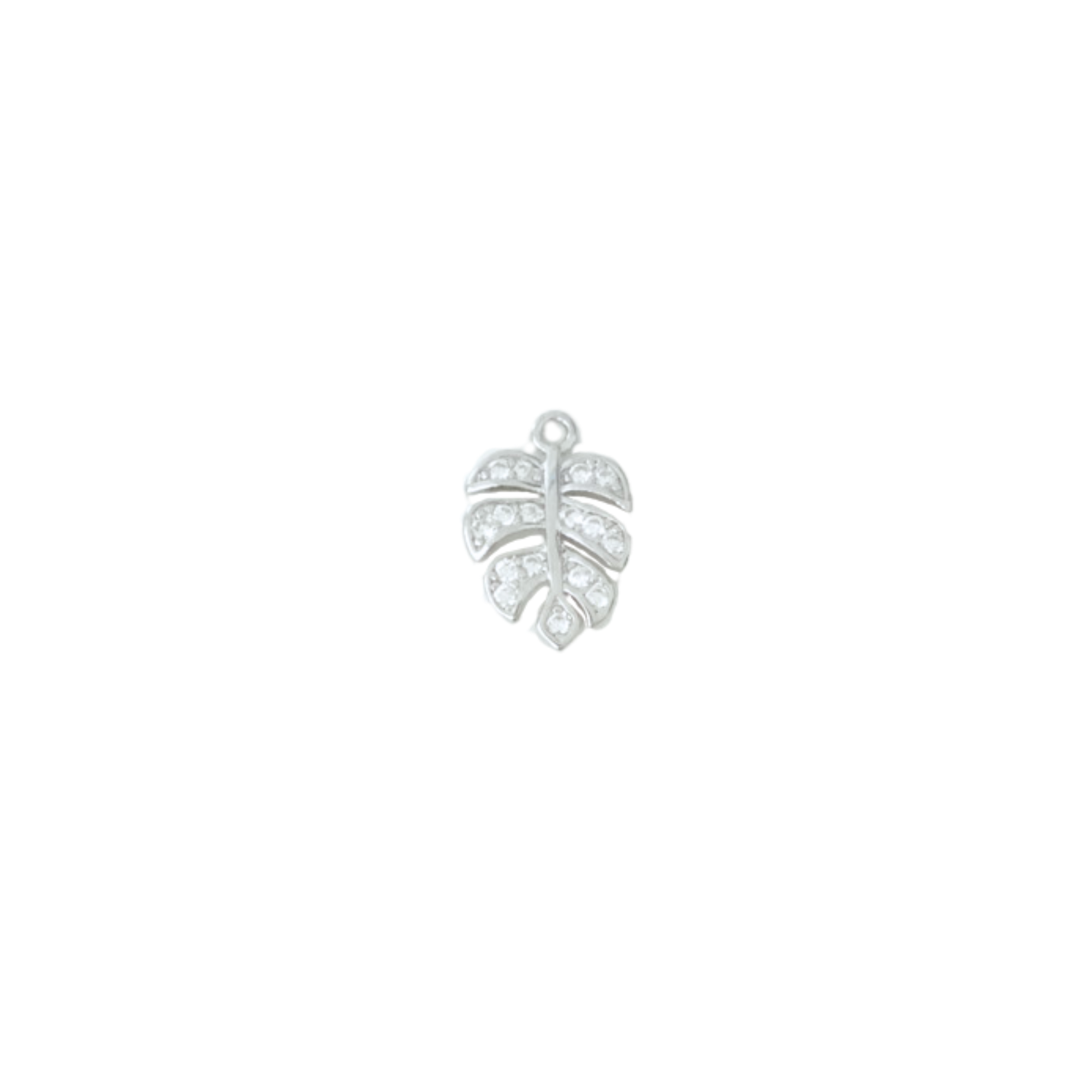 Jewel Monstera Leaf Charm
