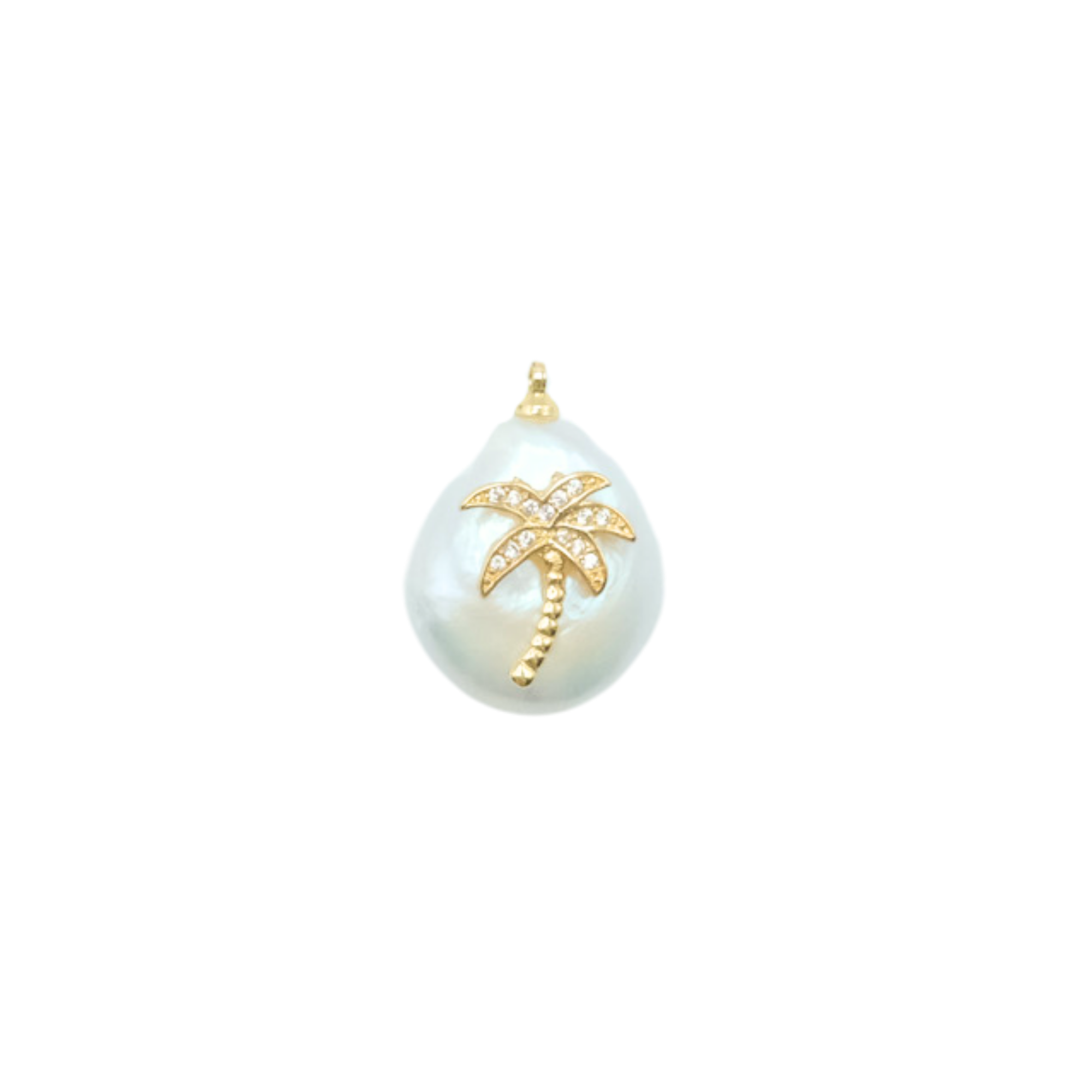 Palm Tree Pearl Charm